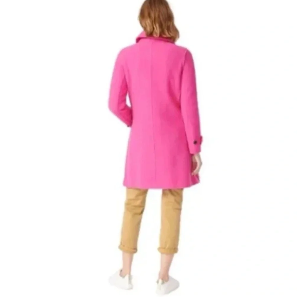 NWT J. CREW Lady Coat in Italian Boiled Wool Fuchsia Pink Peacoat J Crew 0​ - Picture 12 of 12